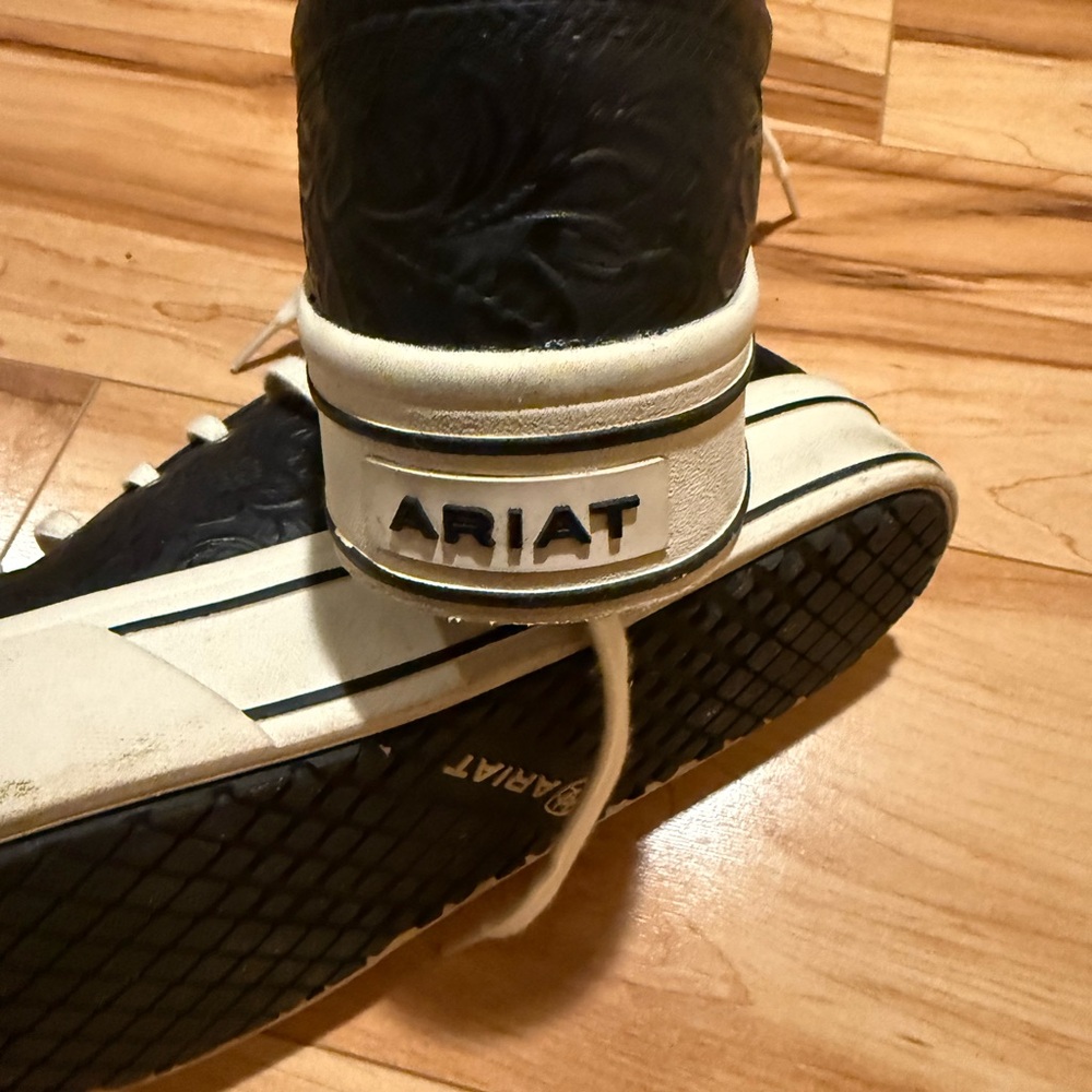 Ariat Black and Cream High-Top Sneakers